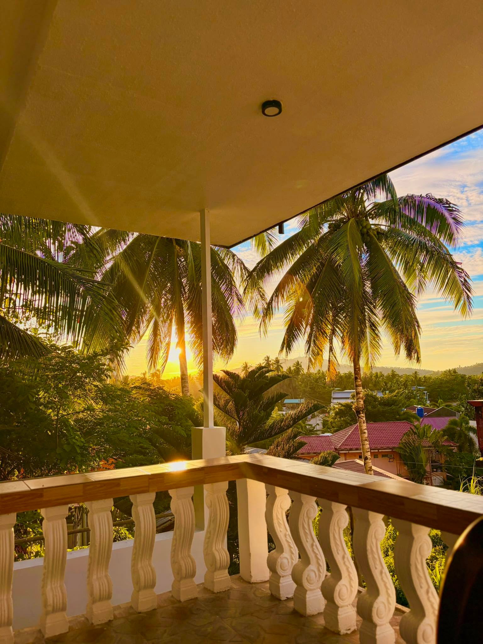 Gracefully Living porch with sunset